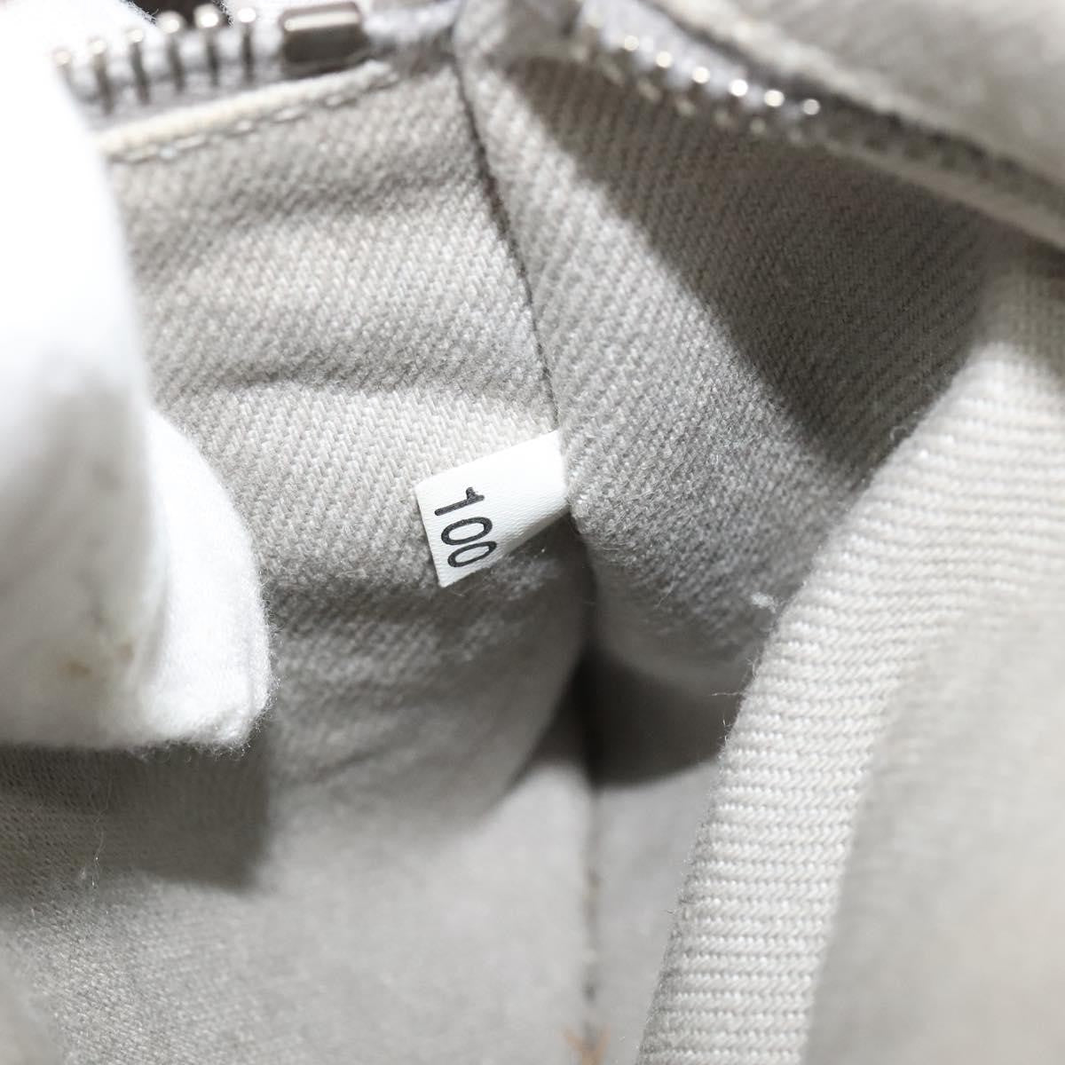 Prada Canapa Convertible Tote Rhinestone Embellished Denim, GRAY, CANVAS, Handbag