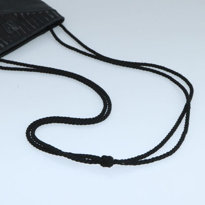 Fendi FF Logo Stamp Zip Pouch Printed Leather, BLACK, LEATHER, Shoulder bag