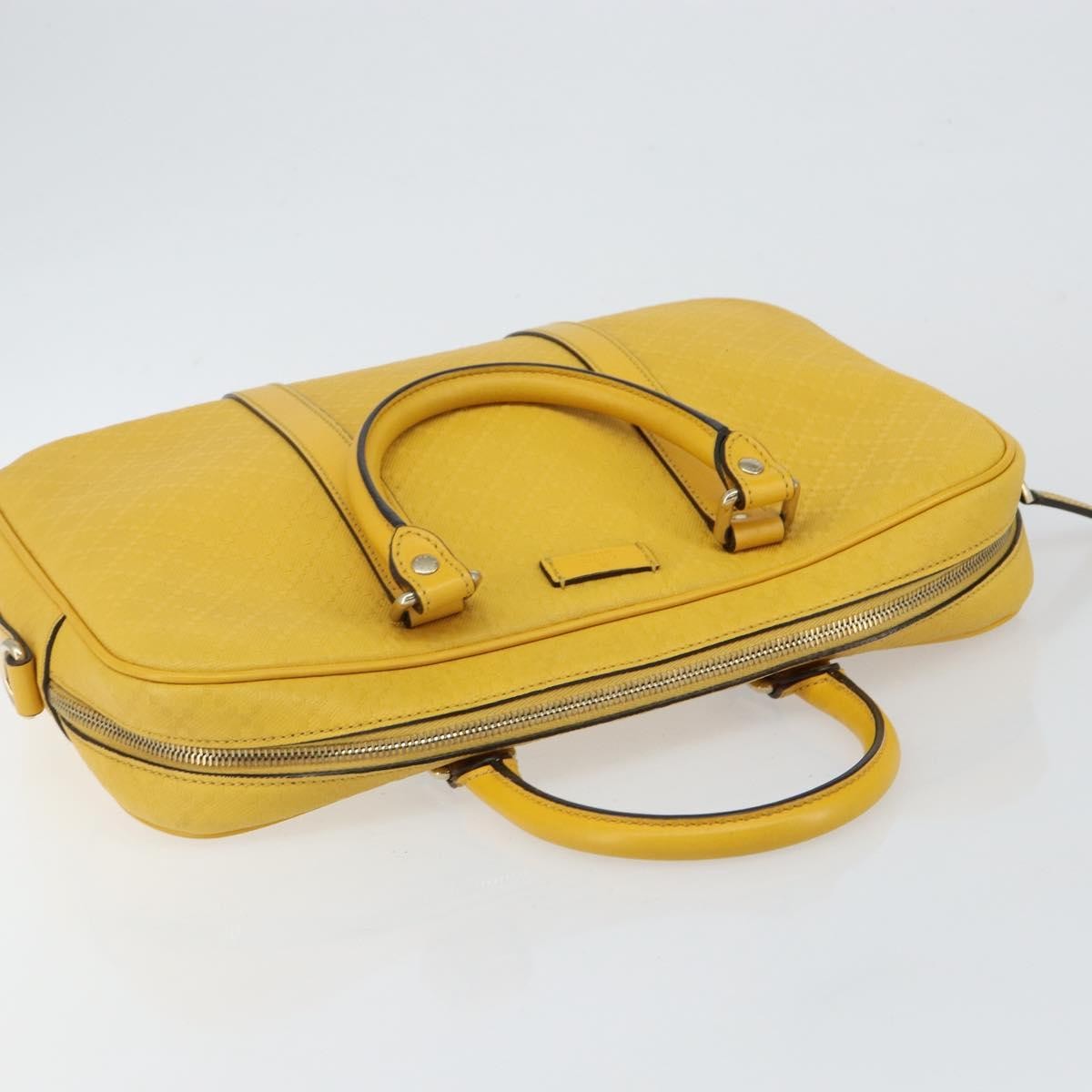 Gucci Diamante bright briefcase Leather, YELLOW, LEATHER, Briefcase