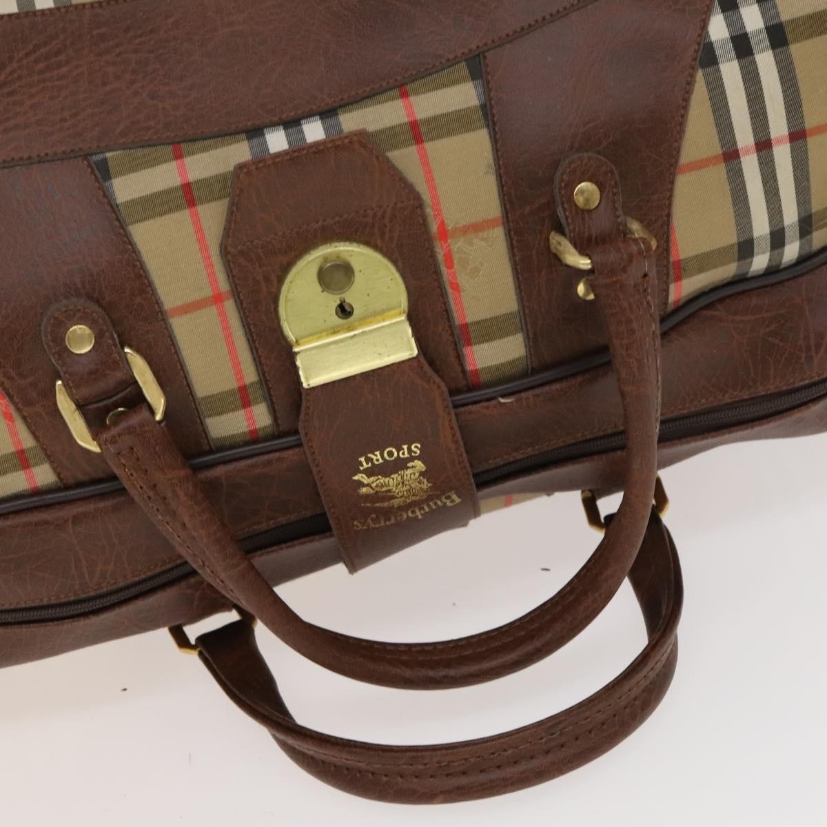 Burberry Nova check boston bag Canvas, BEIGE, CANVAS, Travel bag