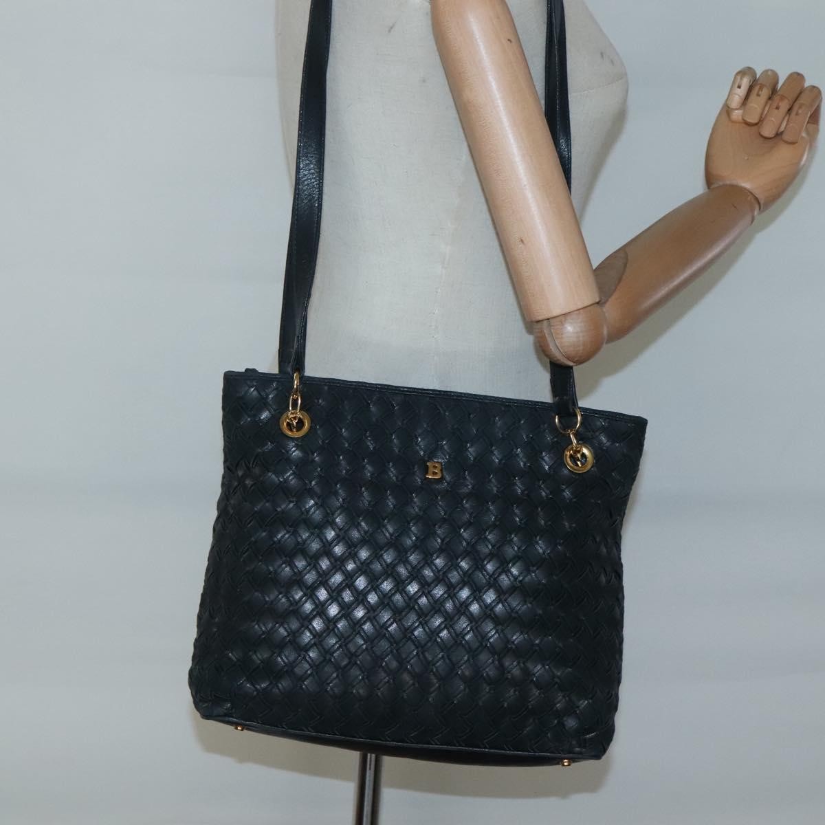 Bally Vintage Shoulder Bag Quilted leather, Black, Leather, Shoulder Bag
