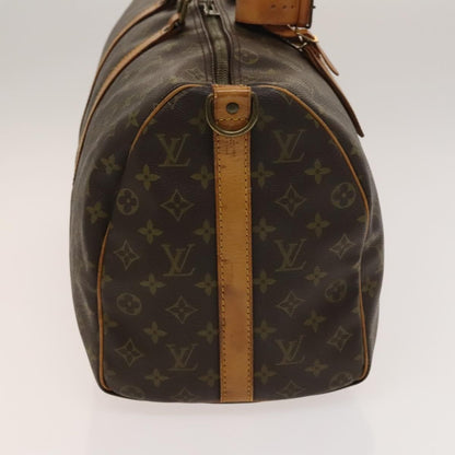 Louis Vuitton Keepall Bandouliere Bag Monogram Canvas, BROWN, CANVAS, Travel bag