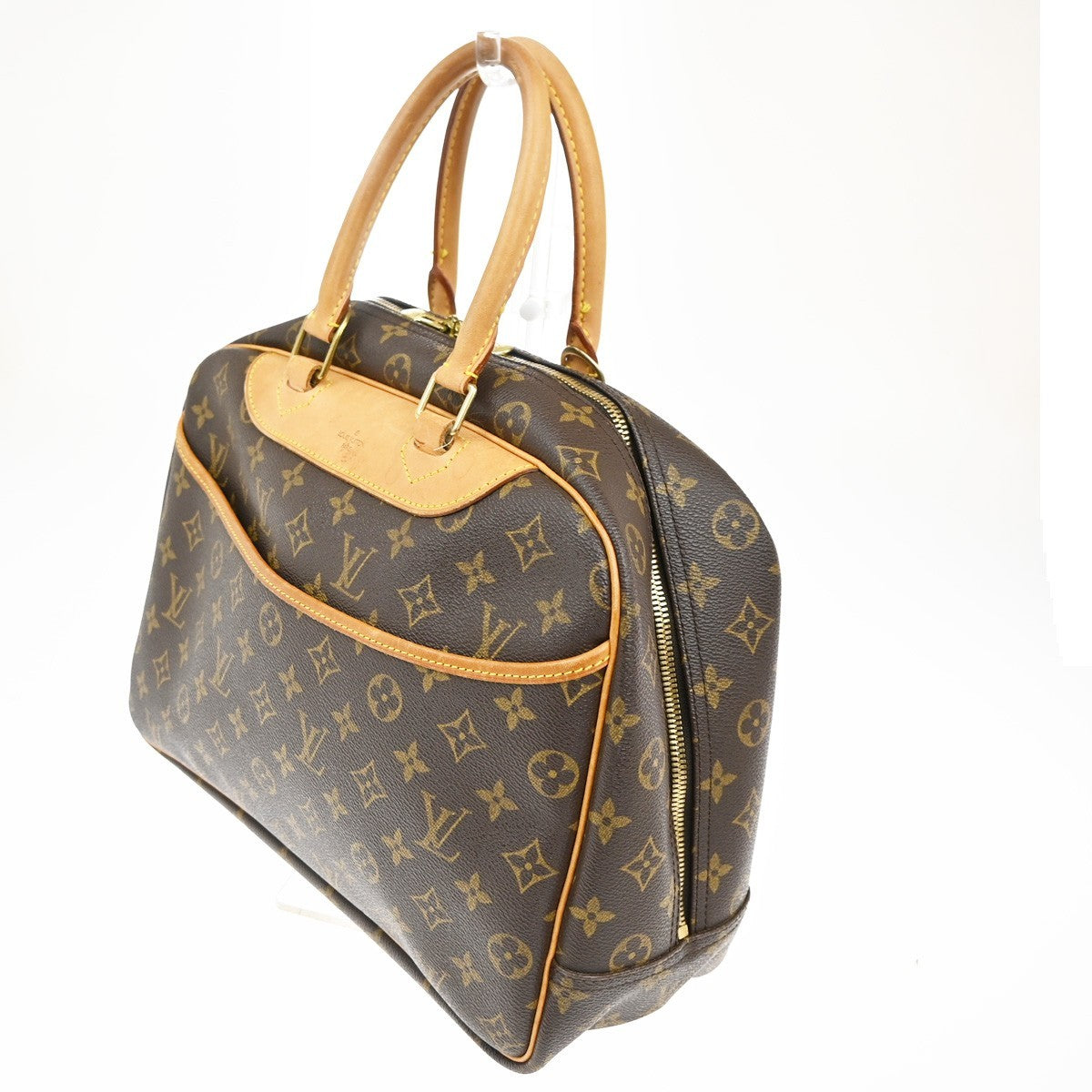 Louis Vuitton Deauville Handbag Monogram Canvas, BROWN, CANVAS, Handbag