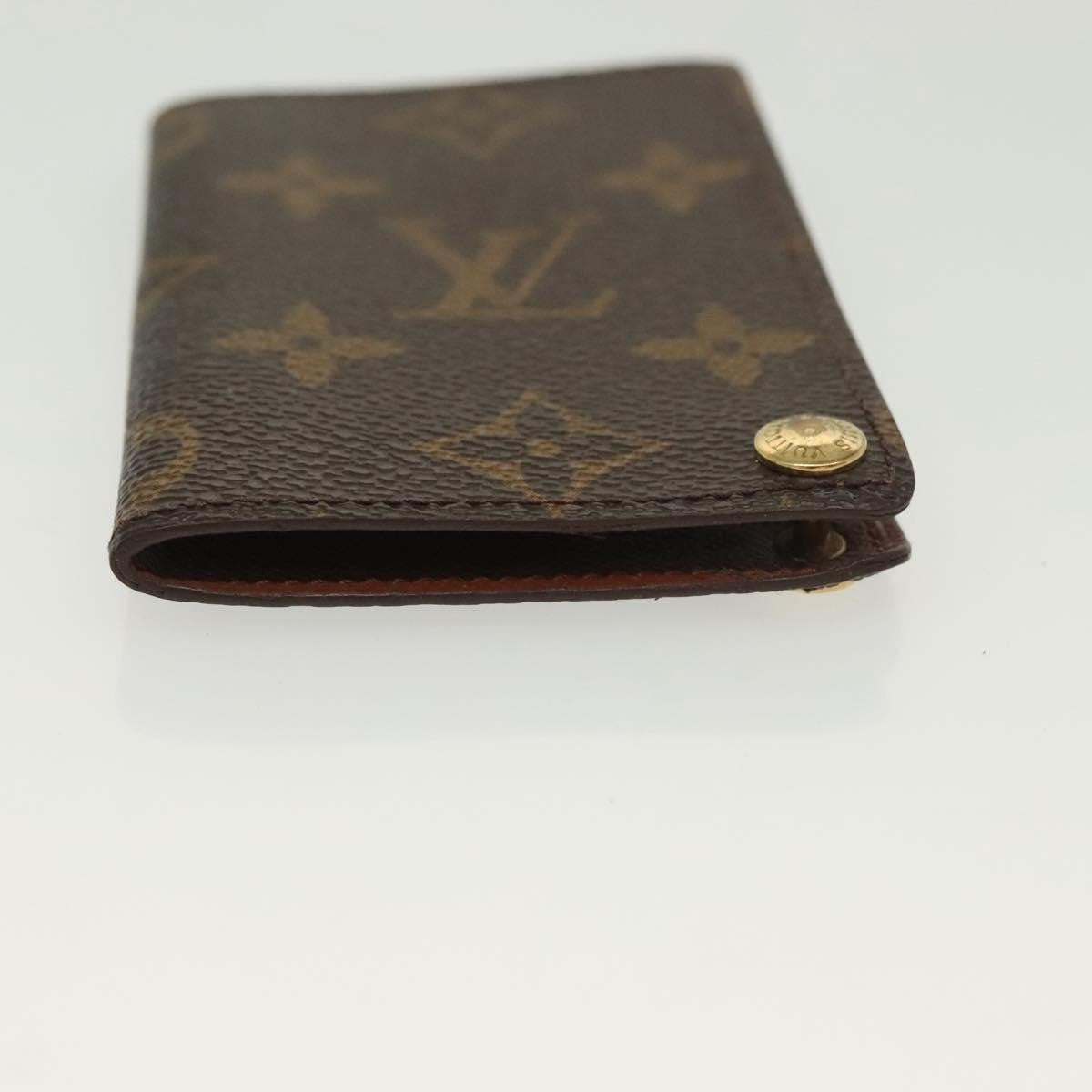 Louis Vuitton Porte Cartes Pression Card Case Monogram Canvas, BROWN, CANVAS, Card Holders