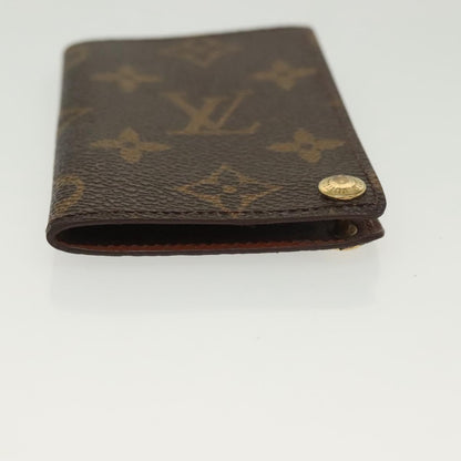 Louis Vuitton Porte Cartes Pression Card Case Monogram Canvas, BROWN, CANVAS, Card Holders
