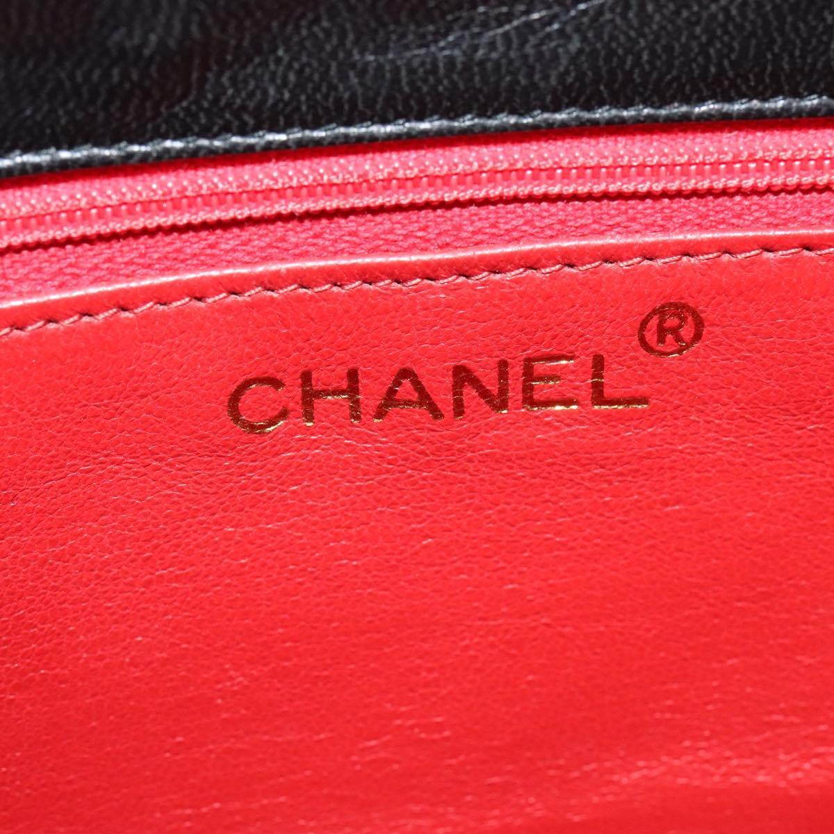 Chanel Chain Shoulder Bag Silk, BLACK, SATIN, Shoulder bag