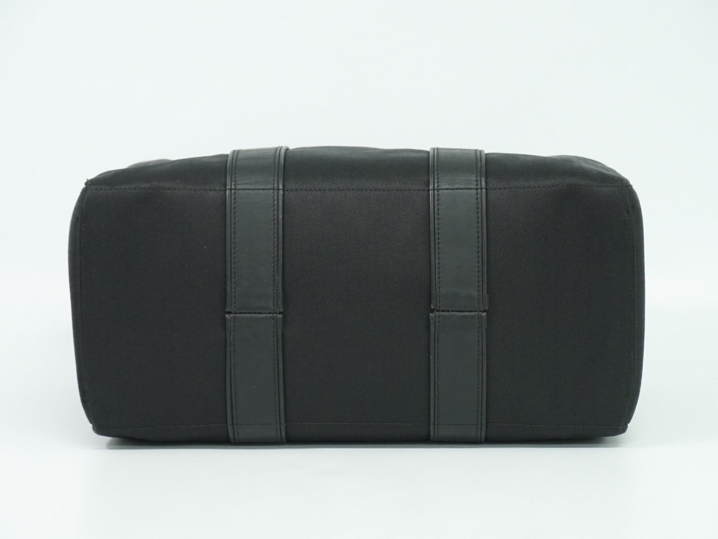 Hermes Acapulco Tote Toile and Leather, BLACK, CANVAS, Tote bag