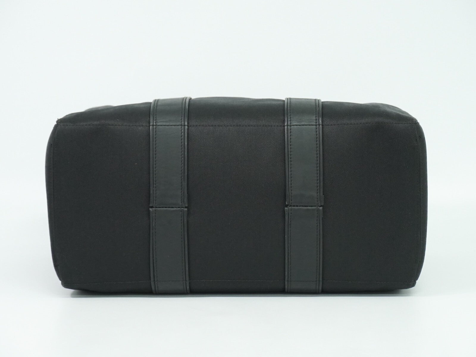 Hermes Acapulco Tote Toile and Leather, BLACK, CANVAS, Tote bag