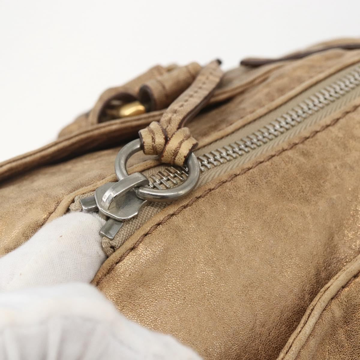 Chloe Pure Paddington Satchel Leather, GOLD, LEATHER, Handbag