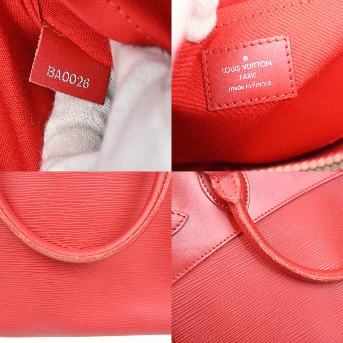 Louis Vuitton Passy Tote Epi Leather, RED, LEATHER, Tote bag