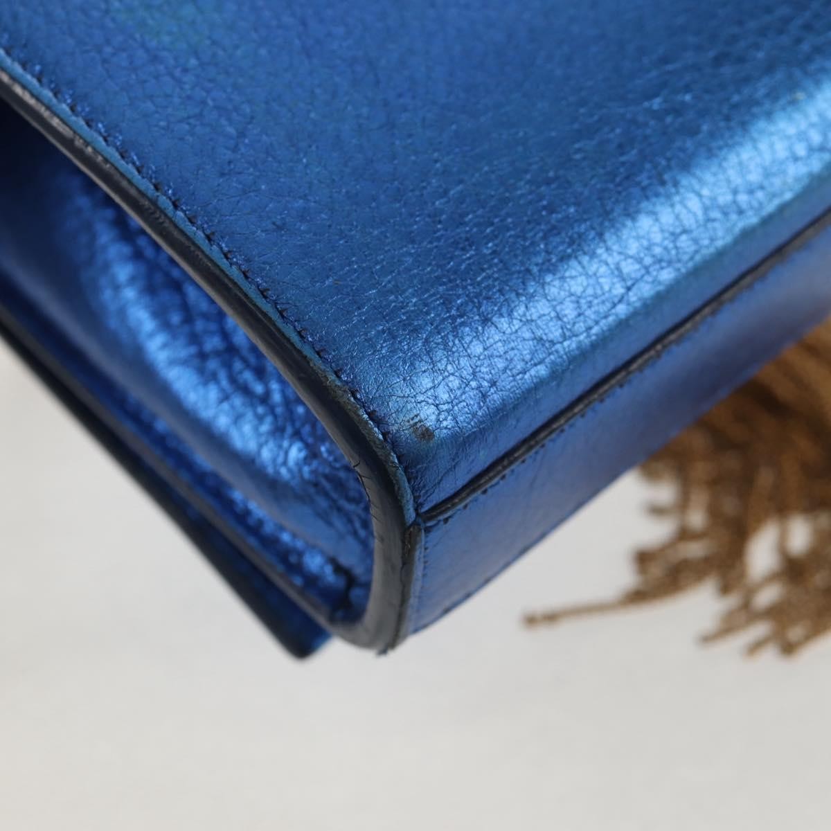 Saint Laurent Classic Monogram Tassel Crossbody Bag Leather, BLUE, LEATHER, Shoulder bag