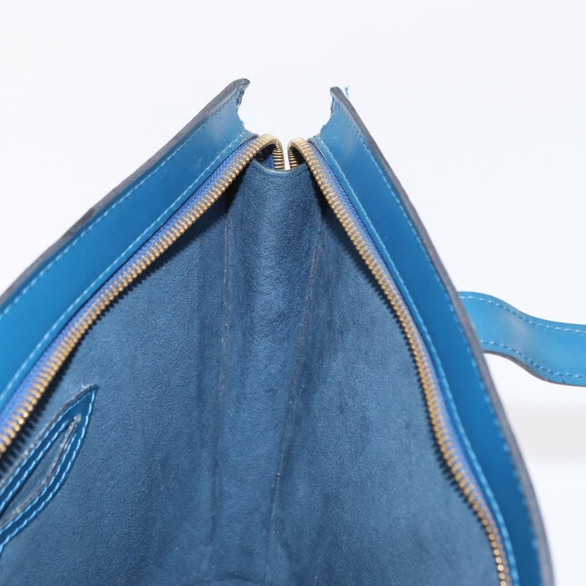 Louis Vuitton Saint Jacques Handbag Epi Leather, BLUE, LEATHER, Shoulder bag