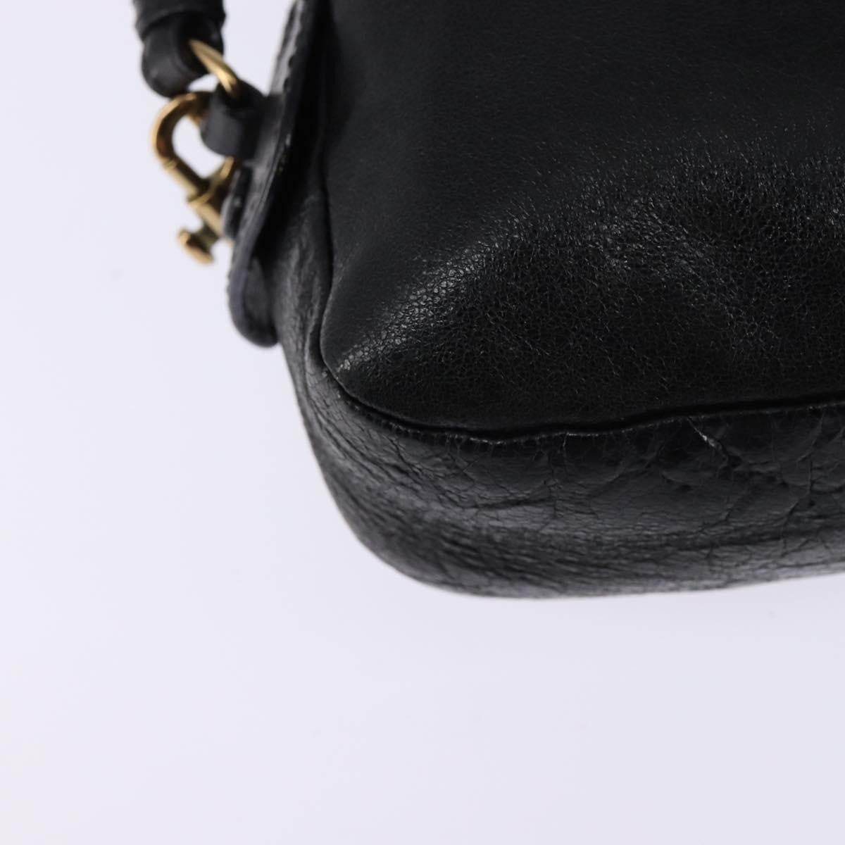Chloe Vintage Shoulder Bag Leather, BLACK, LEATHER, Shoulder bag