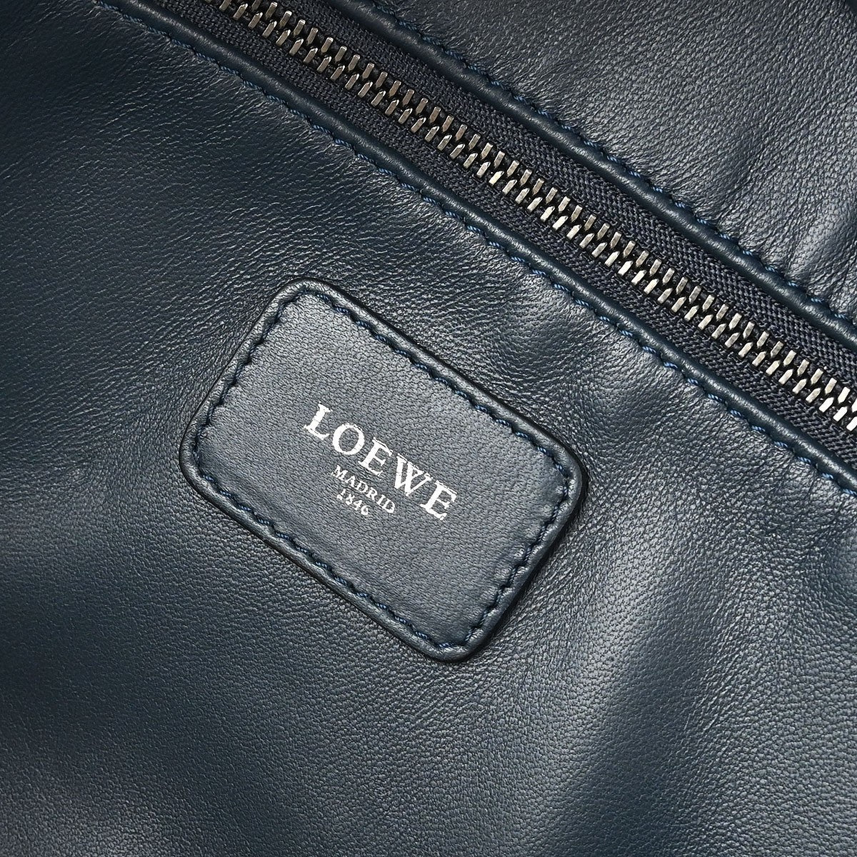 Loewe Amazona NM Bag Leather, NAVY, LEATHER, Handbag
