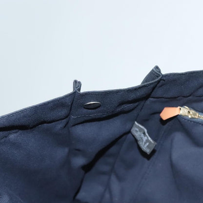 Hermes Fourre Tout Tote Canvas, NAVY, CANVAS, Tote bag