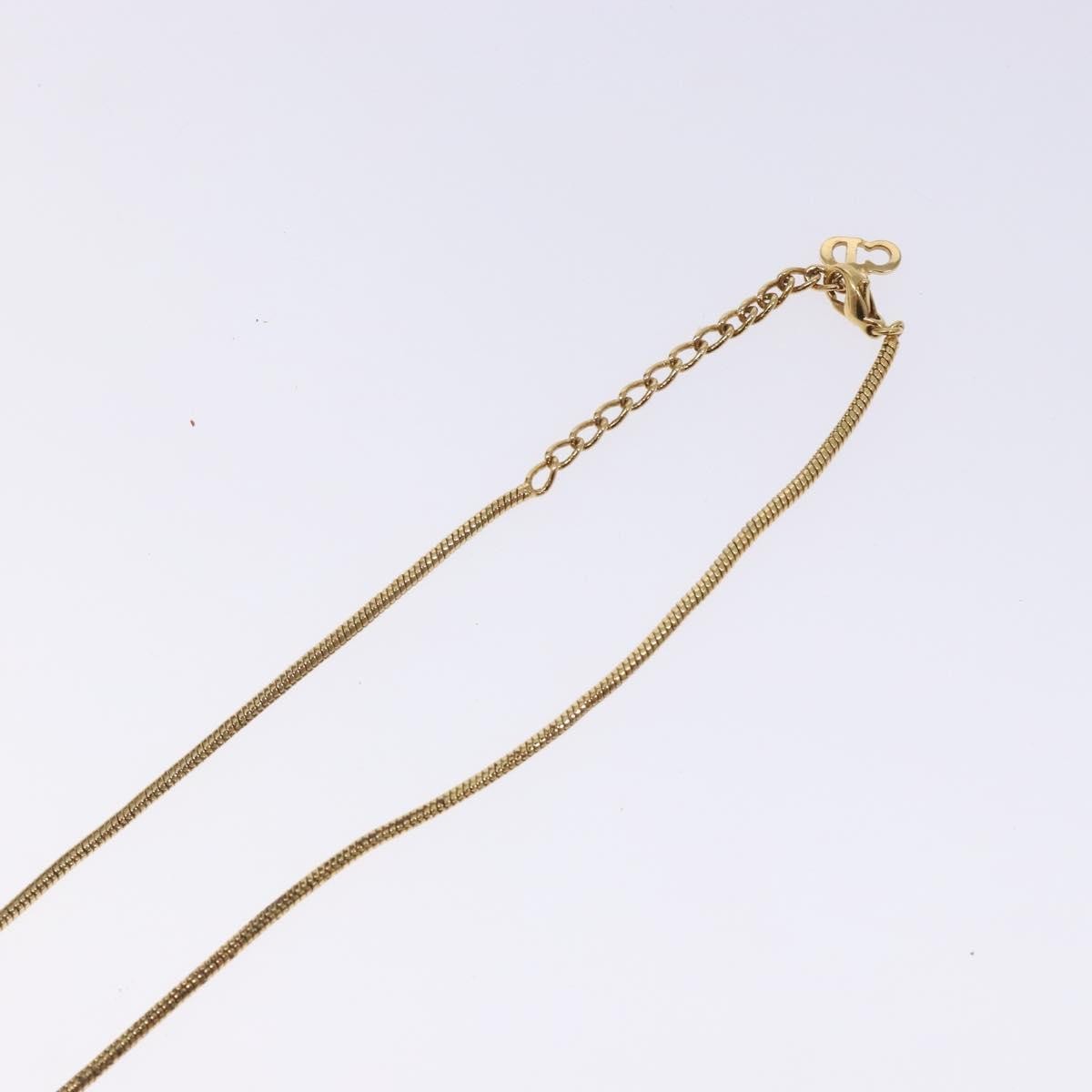 Christian Dior D logo Pendant Necklace Metal, GOLD, METAL, Necklace