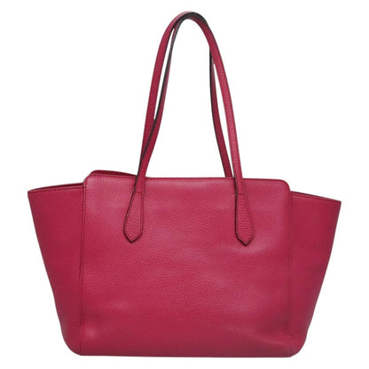 Gucci Swing Tote Leather, PINK, LEATHER, Tote bag