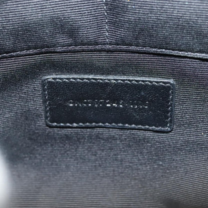 Saint Laurent Stars Zip Pouch Leather, BLACK, LEATHER, Clutche & pouche