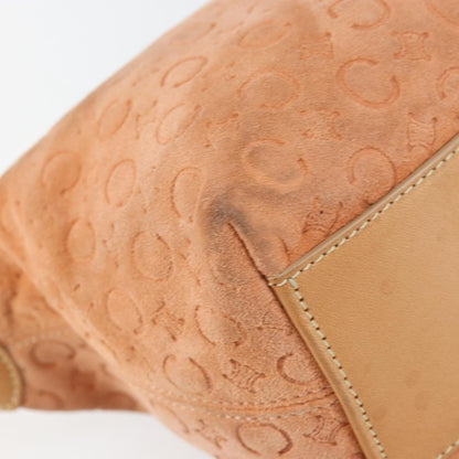 Celine C Macadam Shoulder bag Suede, ORANGE, SUEDE, Shoulder bag