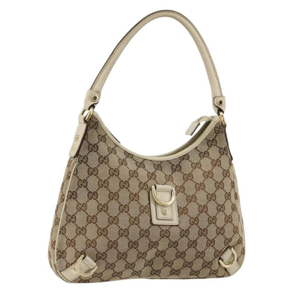 Gucci Abbey Shoulder Bag GG Canvas, Beige, Canvas, Shoulder Bag