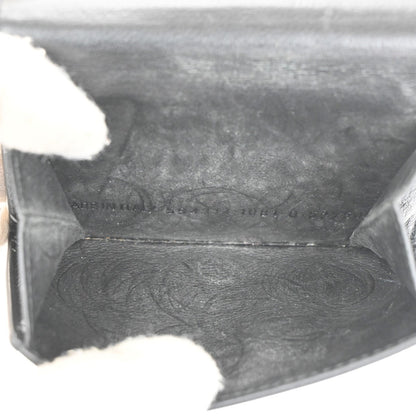 Balenciaga Trifold Wallet Leather, BLACK, LEATHER, Wallets