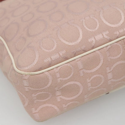 Salvatore Ferragamo Gancini Tote Canvas, PINK, CANVAS, Tote bag