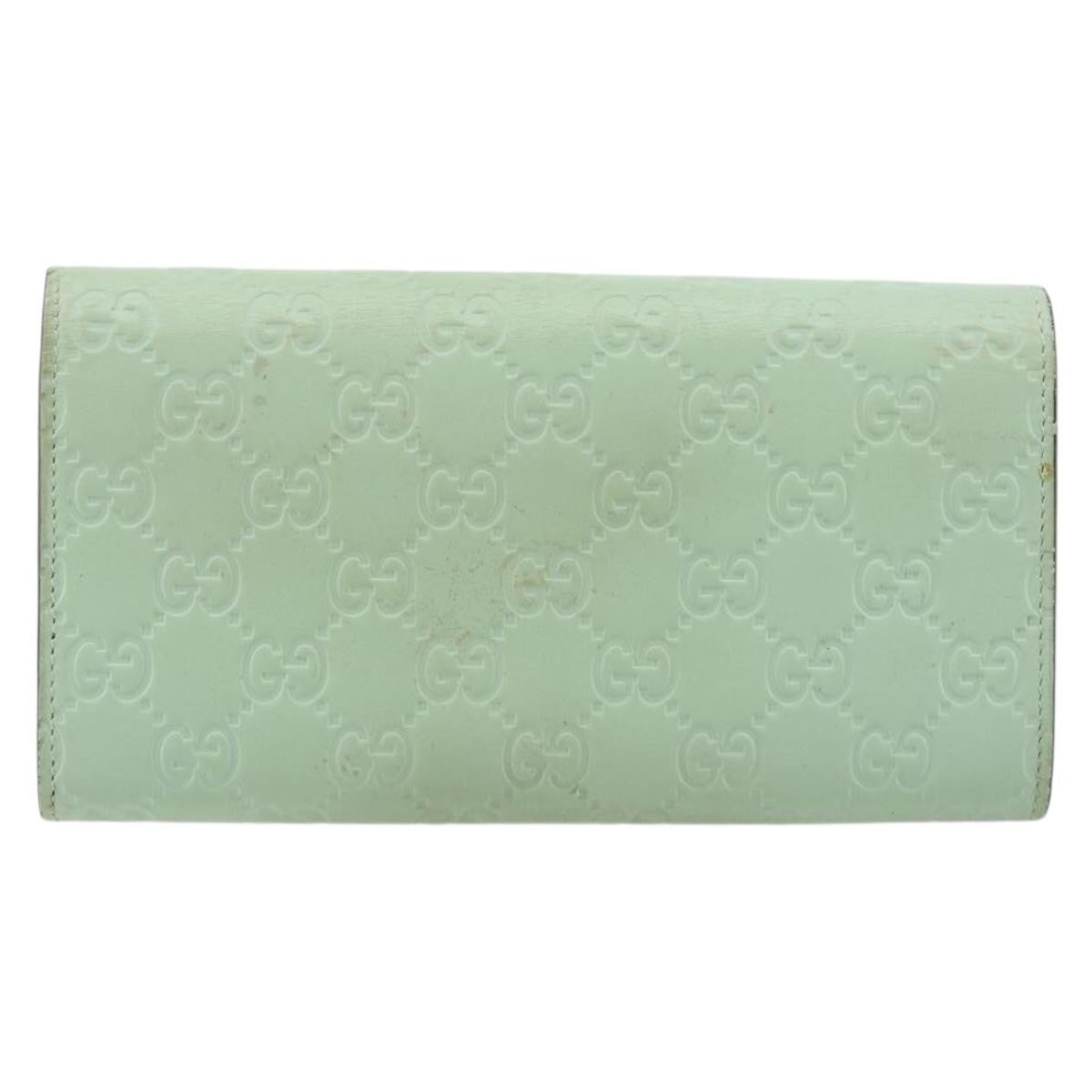 Gucci Guccissima Wallet Motif GG, Green, Leather, Wallet