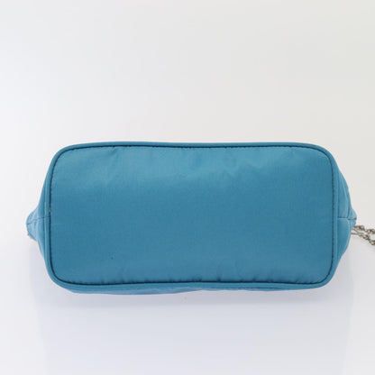 Prada Vintage Chain Shoulder Bag Tessuto, BLUE, NYLON, Shoulder bag