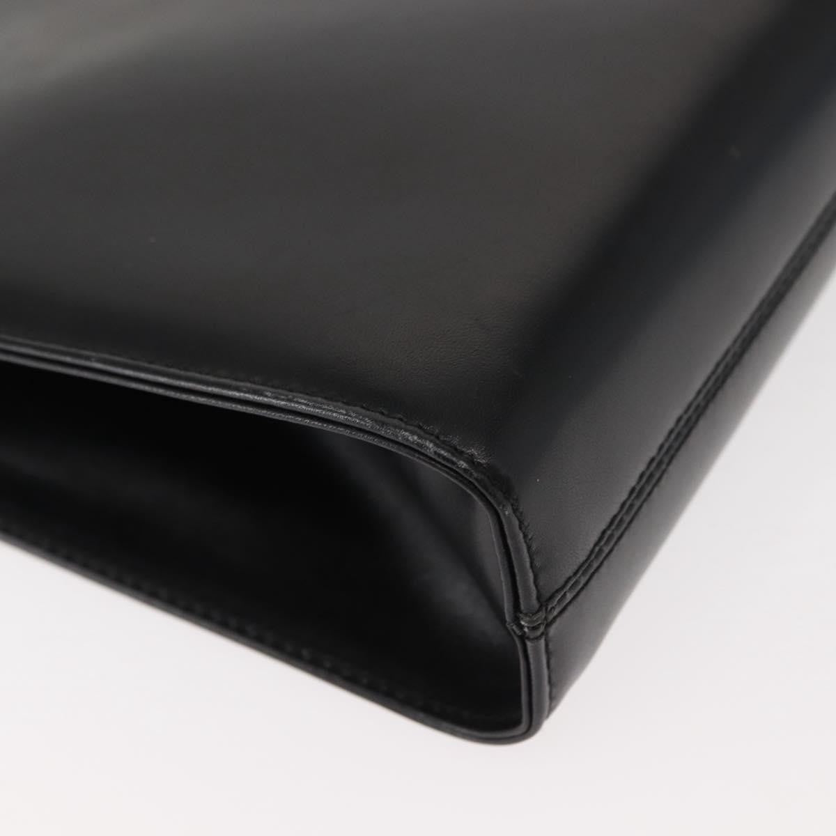 Salvatore Ferragamo Vintage Gancini Chain Shoulder Bag Leather, BLACK, LEATHER, Shoulder bag