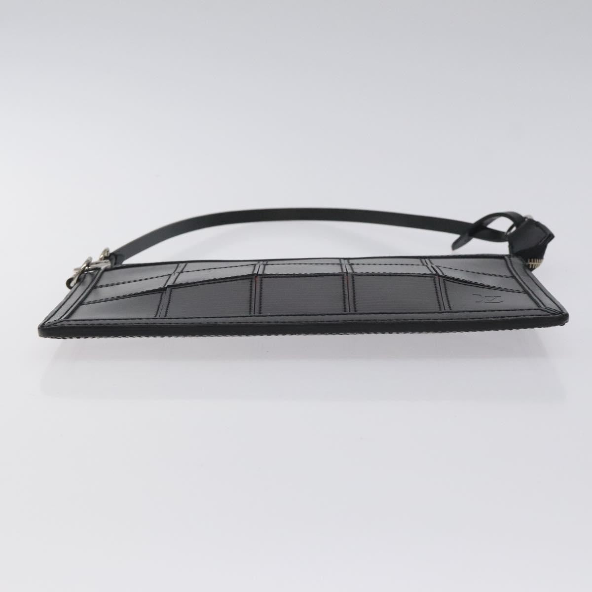 Louis Vuitton Delmonico Pochette Stretch Epi Leather, BLACK, LEATHER, Clutche & pouche