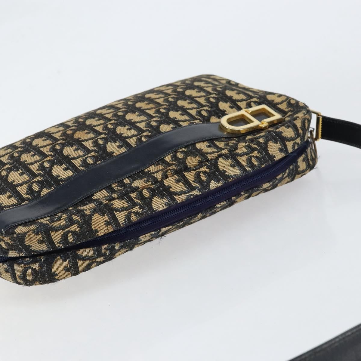 Christian Dior Vintage CD trotter Shoulder bag Canvas, NAVY, CANVAS, Shoulder bag