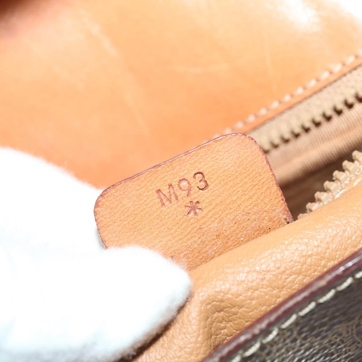 Celine Vintage Convertible Macadam Turnlock Shoulder Bag Canvas and Leather, BROWN, CANVAS, Shoulder bag