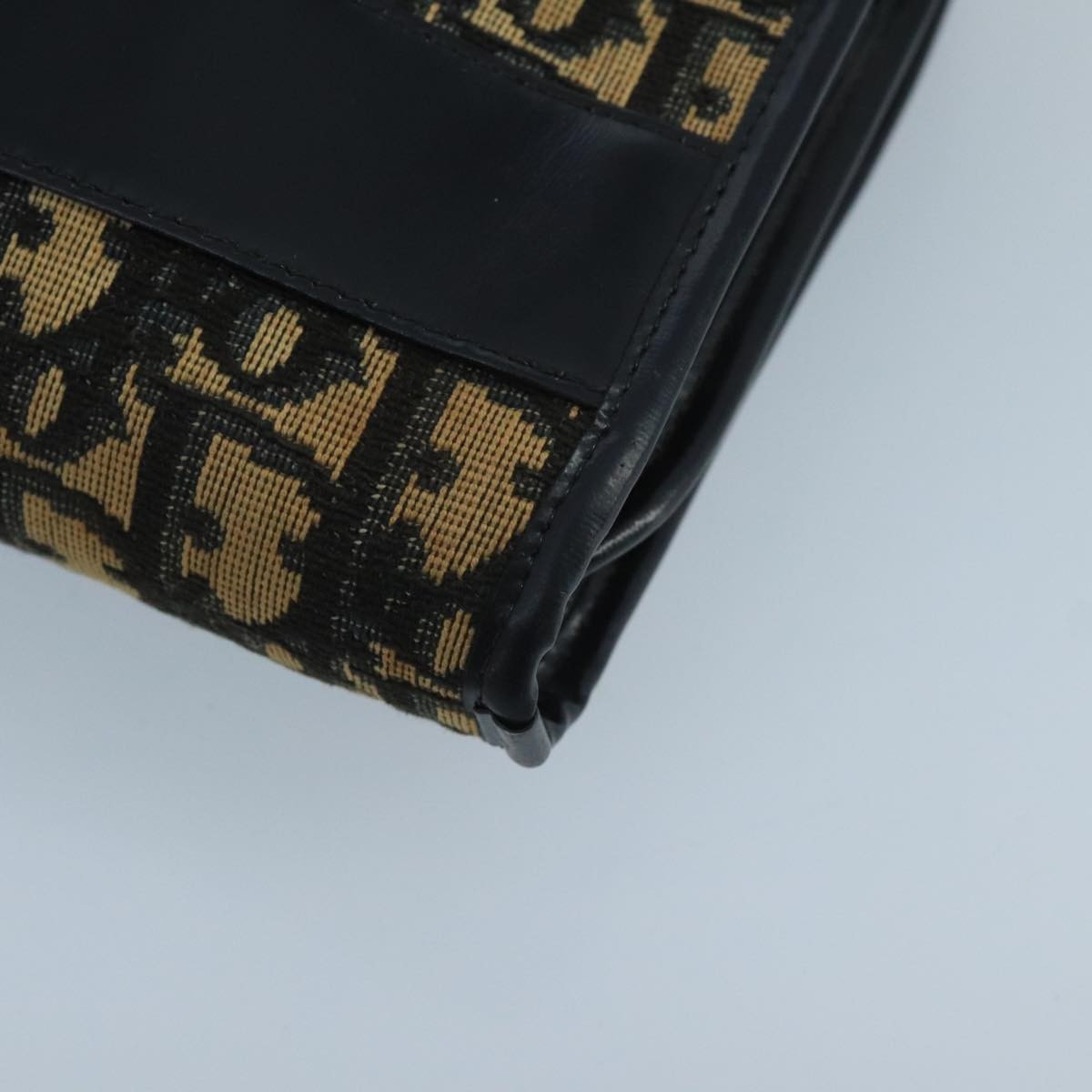 Christian Dior Vintage Trotter Crossbody Bag Diorissimo Coated Canvas, NAVY, CANVAS, Shoulder bag