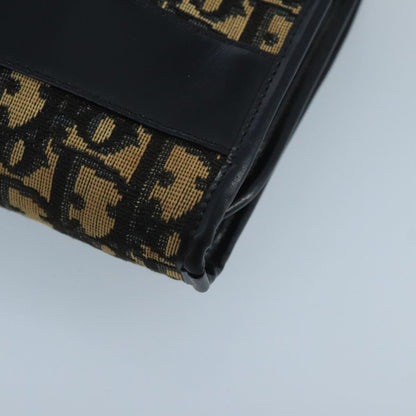 Christian Dior Vintage Trotter Crossbody Bag Diorissimo Coated Canvas, NAVY, CANVAS, Shoulder bag