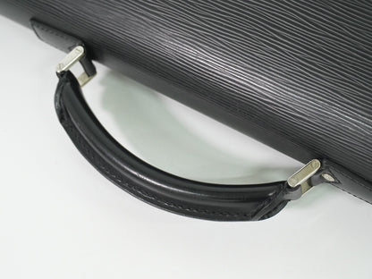 Louis Vuitton Neo Robusto 2 Briefcase Taiga Leather, BLACK, LEATHER, Briefcase