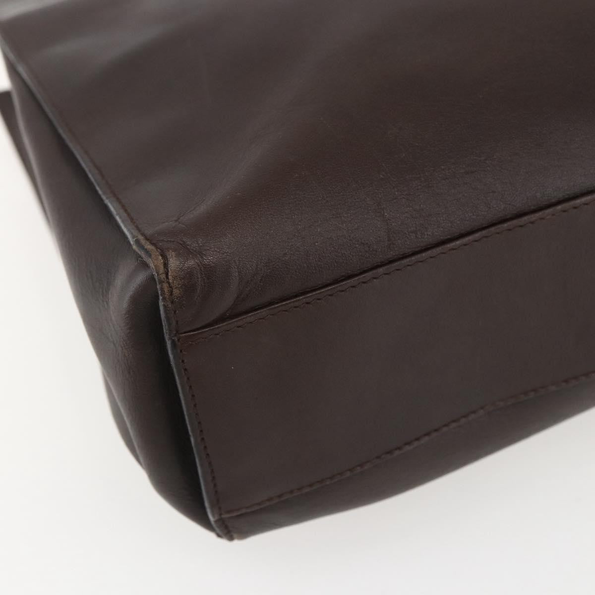 Gucci Vintage Handbag Leather, BROWN, LEATHER, Handbag