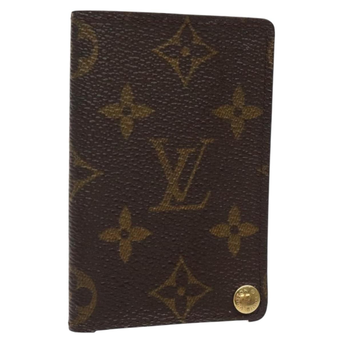 Louis Vuitton Porte Cartes Pression Card Case Monogram Canvas, BROWN, CANVAS, Card Holders