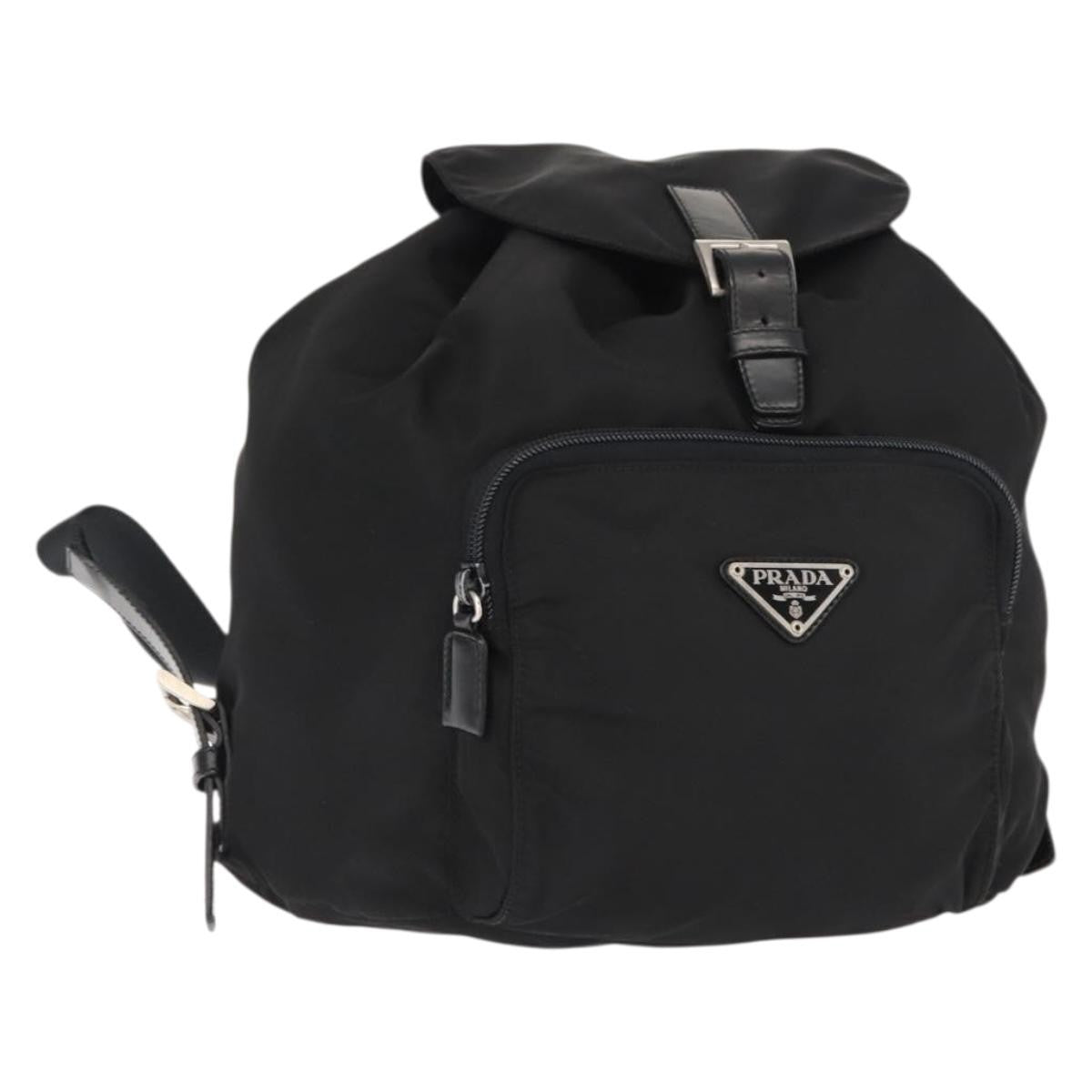 Prada Front Pocket Backpack Tessuto, BLACK, NYLON, Backpack