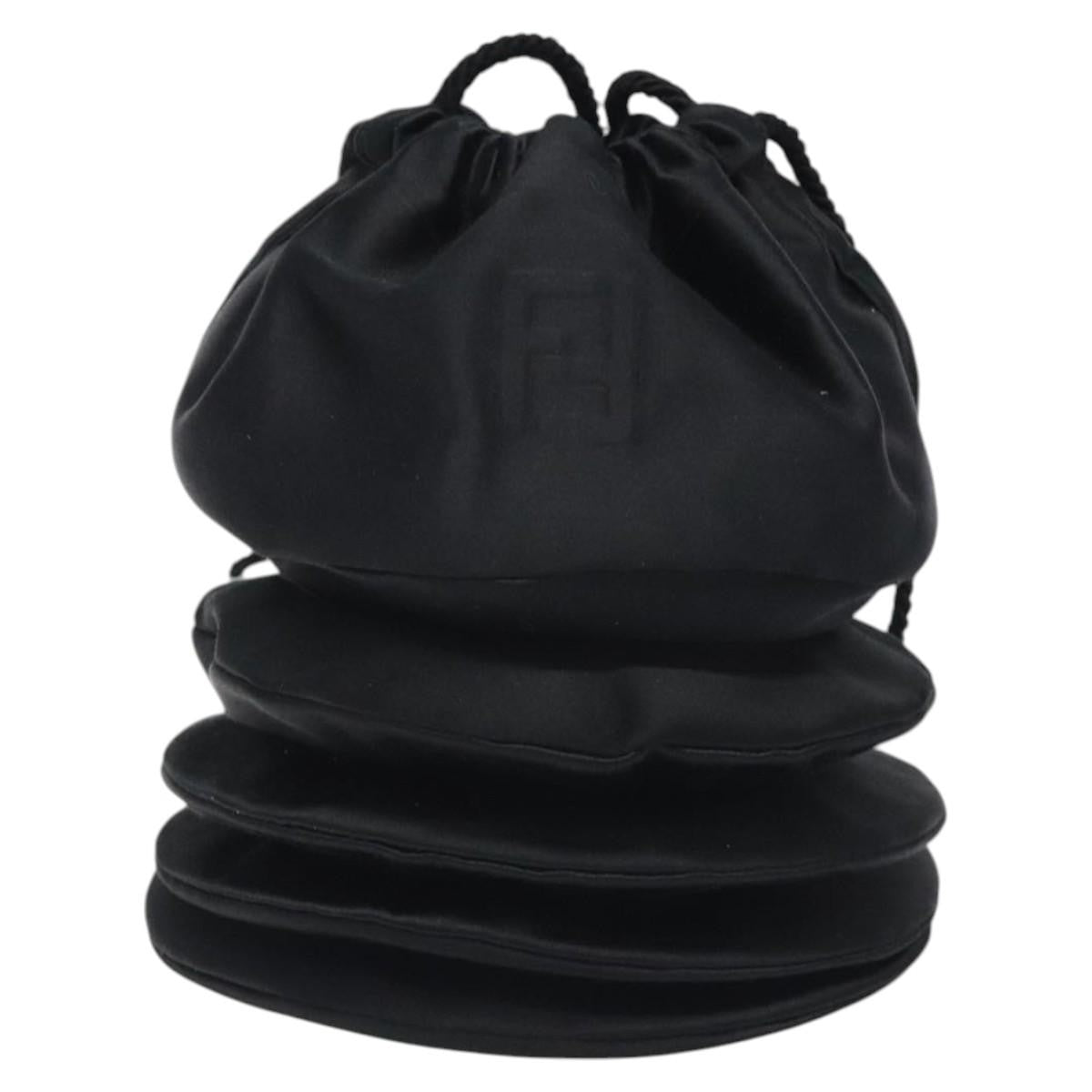 Fendi Vintage shoulderbag Satin, BLACK, SATIN, Shoulder bag