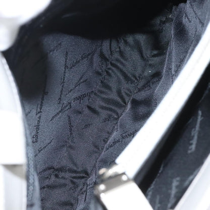 Salvatore Ferragamo Gancini Shoulder Bag Leather, BEIGE, LEATHER, Shoulder bag