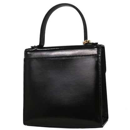 Saint Laurent Vintage Handbag Leather, BLACK, LEATHER, Handbag