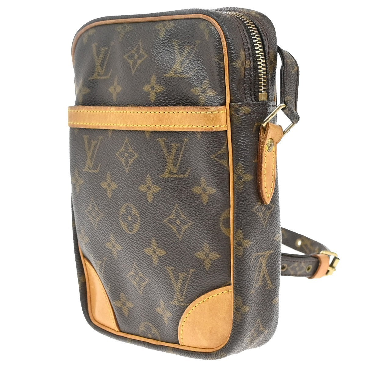 Louis Vuitton Danube Handbag Monogram Canvas, BROWN, CANVAS, Shoulder bag