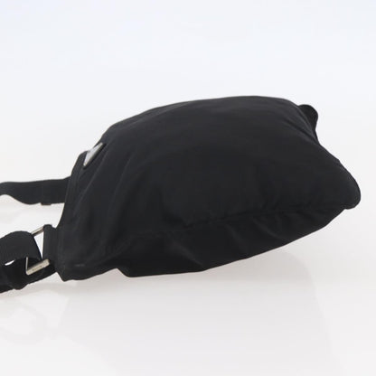 Prada Flat Messenger Bag Tessuto, BLACK, NYLON, Shoulder bag