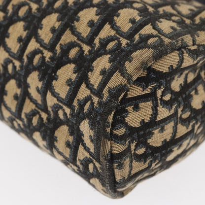 Christian Dior Vintage Trotter Handbag Canvas, NAVY, CANVAS, Handbag