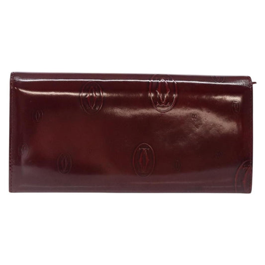 Cartier Happy Birthday Long Wallet Patent leather, BURGUNDY, PATENT_LEATHER, Wallets