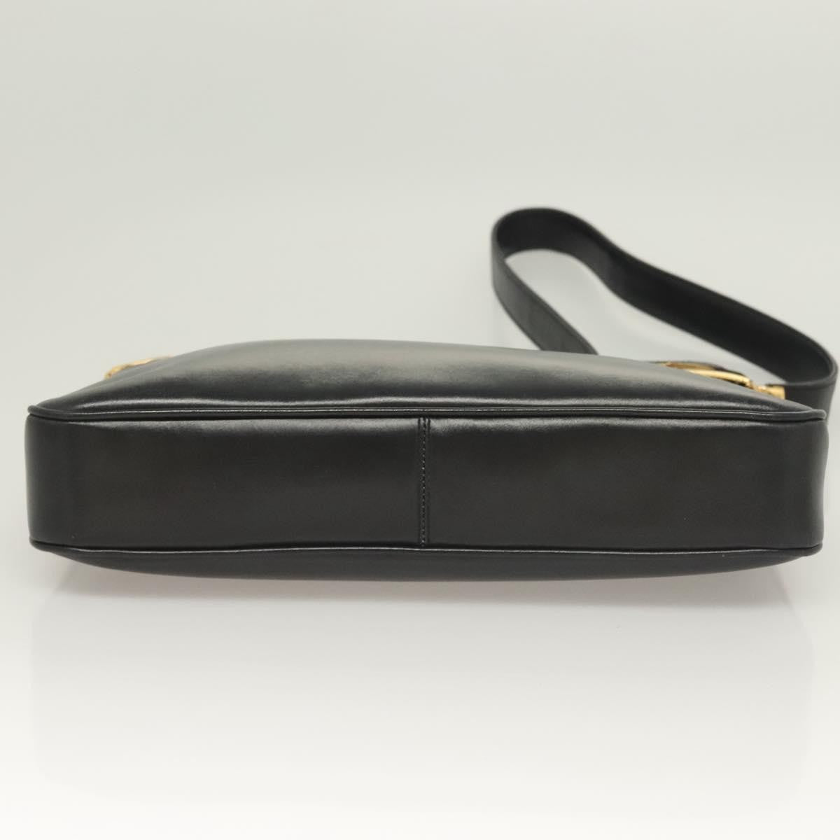 Gucci Vintage Shoulder Bag Leather, BLACK, LEATHER, Shoulder bag