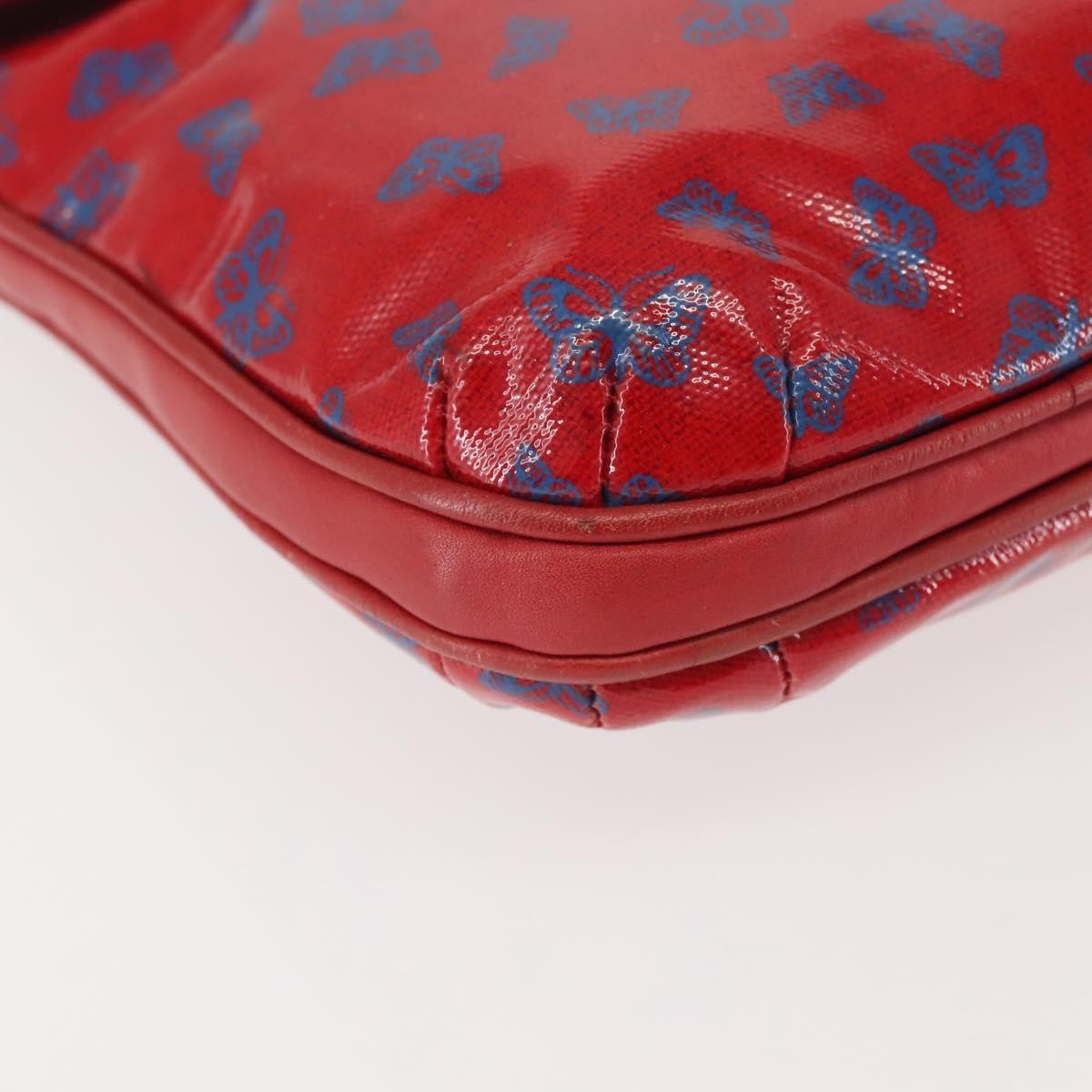 Bottega Veneta Butterfly shoulder bag PVC with Leather, RED, PVC, Shoulder bag