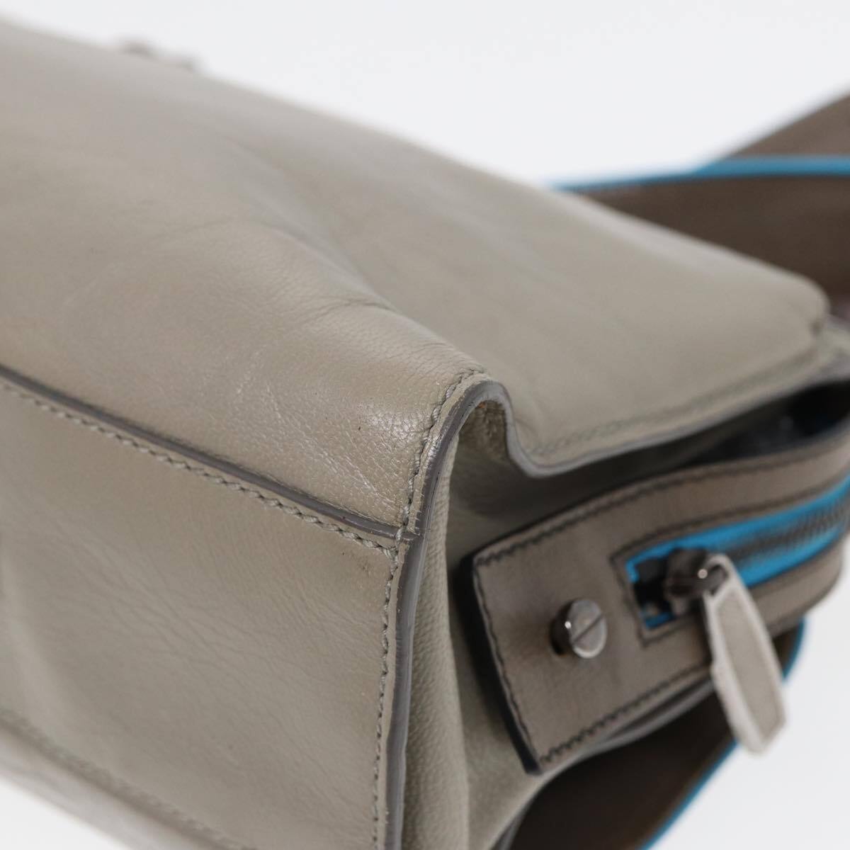 Balenciaga Cherche Midi Chain Shoulder Bag Leather, GRAY, LEATHER, Shoulder bag