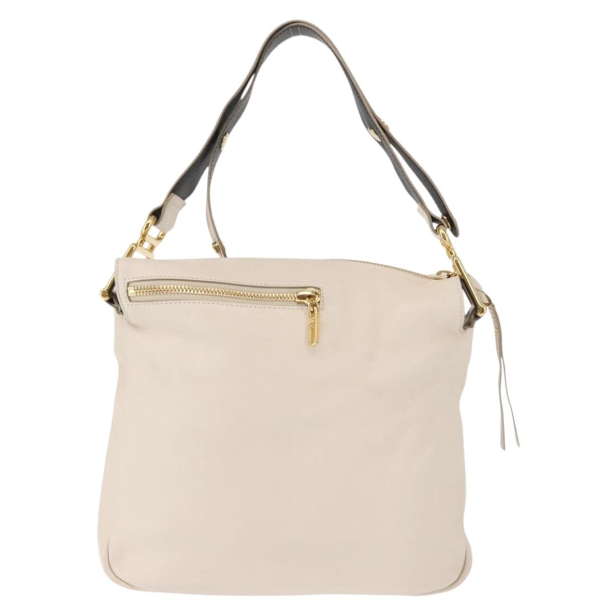 Chloe Vanessa Shoulder Bag Leather, ECRU, LEATHER, Shoulder bag