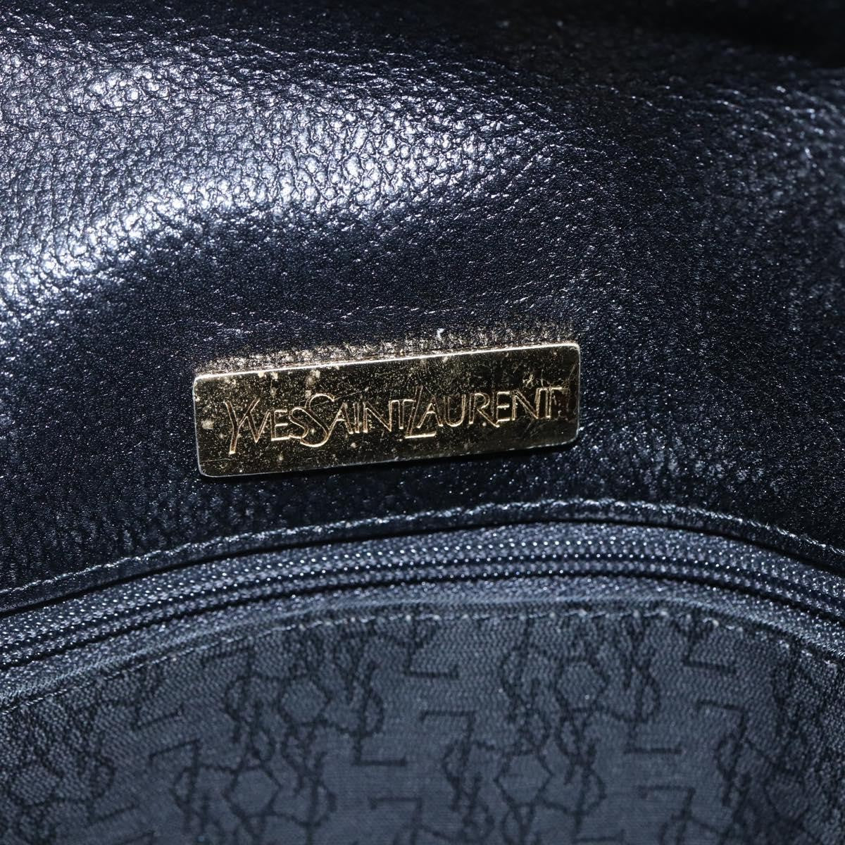 Saint Laurent Vintage Shoulder Bag Leather, BLACK, LEATHER, Shoulder bag